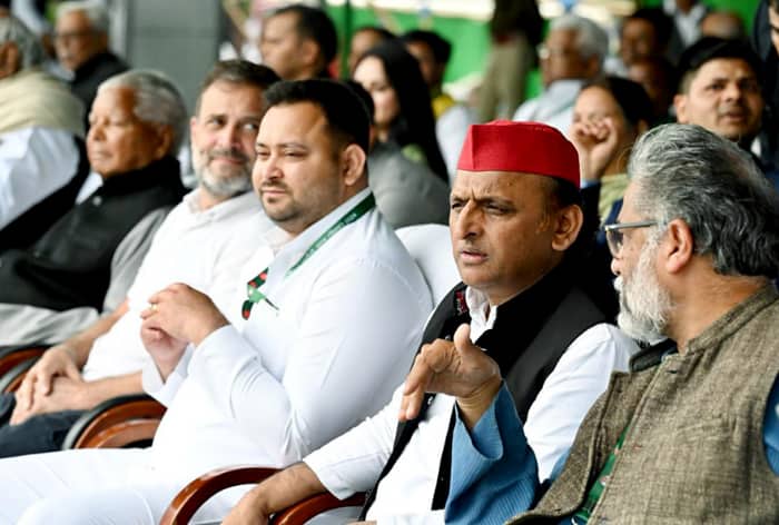 Jan Vishwas Maha Rally: Rahul, Akhilesh, Tejashwi Join RJD In INDIA Bloc's Show Of Unity At Patna Rally