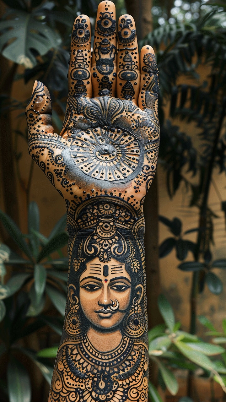 Shiva Parvati Mehndi Design 2021 - teej special mehndi design - simple mehndi  design for hand - YouTube