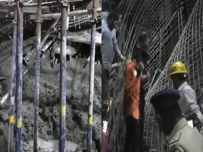 4 Injured As Portion Of Under-Construction Medical College Building Collapses in Gujarat's Morbi