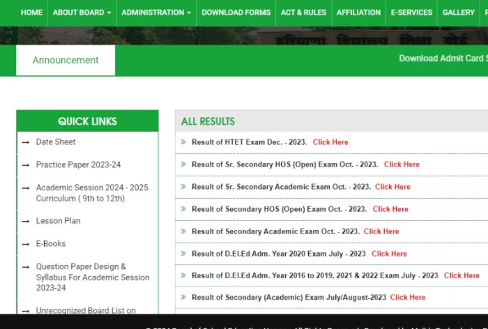 BSEH Haryana Board Results Soon at bseh.org.in; Past Years Trends