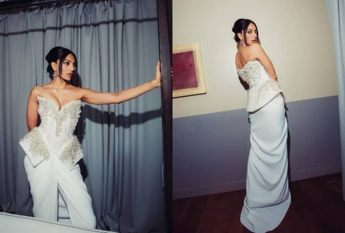 Sobhita Dhulipala’s Effortless Elegance in Offshoulder White Pearl Corset and Dhoti Pants is Just too Magical -SEE PIC