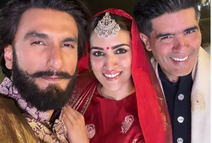 Watch Ranveer Singh Kriti Sanon Walk For Manish Malhotra In Stunning