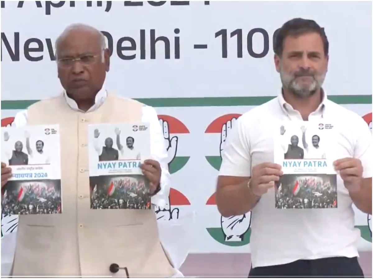 LIVE Congress Releases Manifesto For Lok Sabha Polls 2024; Promises