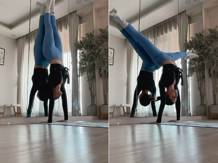 Alaya F Performs a Challenging Headstand, Calls Herself 'Spider-Woman' in Latest Workout Video- WATCH