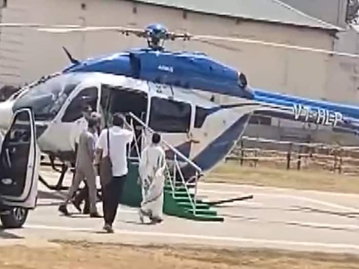 Mamata Banerjee Injured After She Slips And Falls While Boarding Helicopter During Poll Campaign: VIDEO