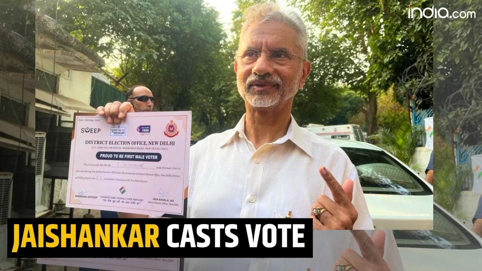 Delhi Jaishankar Casts His Vote In Delhi In Phase 6 Lok Sabha