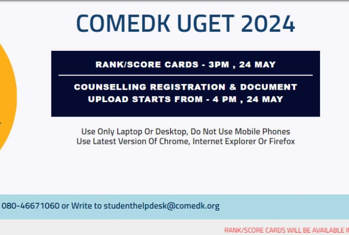 Karnataka COMEDK UGNET 2024 Exam Results Declared: How to download COMEDK Result at comedk.org