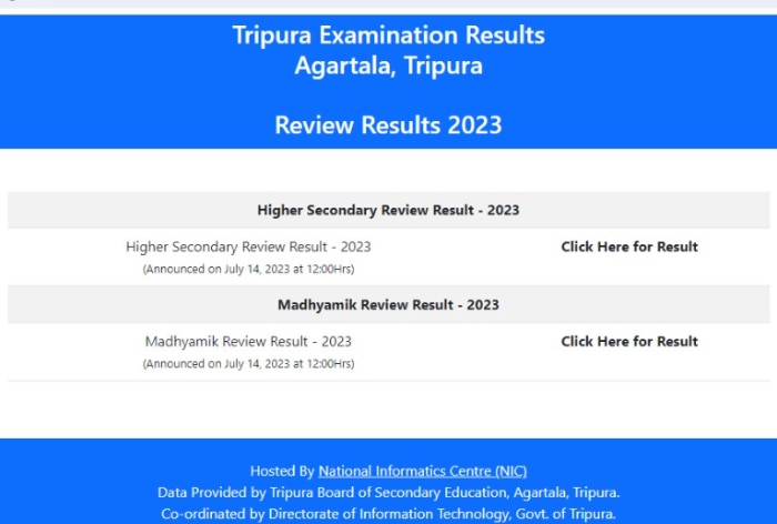 TBSE Madhyamik, Higher Secondary Result At tbse.tripura.gov.in Soon