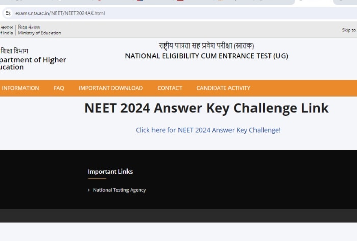 NTA NEET Provisional Key At Exams.Nta.Ac.In(OUT); Direct Link, OMR Sheet, Recorded Response