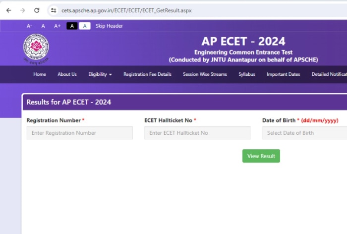 AP ECET Result 2024 Declared At Cets.apsche.ap.gov.in; Check Andhra ...