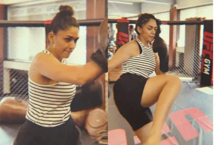 Mrunal Thakur's 'Workout Ka Punchnama' Begins With Intense Kickboxing And Her Terrific Energy is Something You Can't Skip- Watch