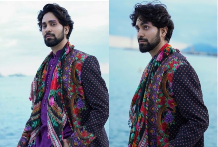 Ankush Bahuguna Displays a Fabulous Riot of Colours in Purple Kurta With Quirky Shrug And Ombre Eyebrows- PICS