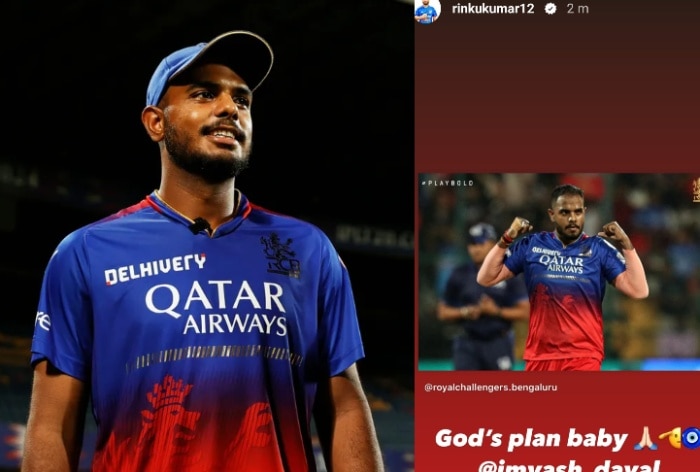 Rinku Singh Salutes Yash Dayal With Gods Plan Baby Post After RCB Pacer Denies MS DHoni, Ravindra Jadeja