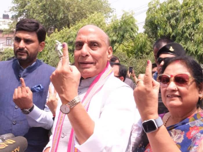 Rajnath Singh, Wife Cast Vote In Lucknow, Urge Citizens To Exercise Franchise