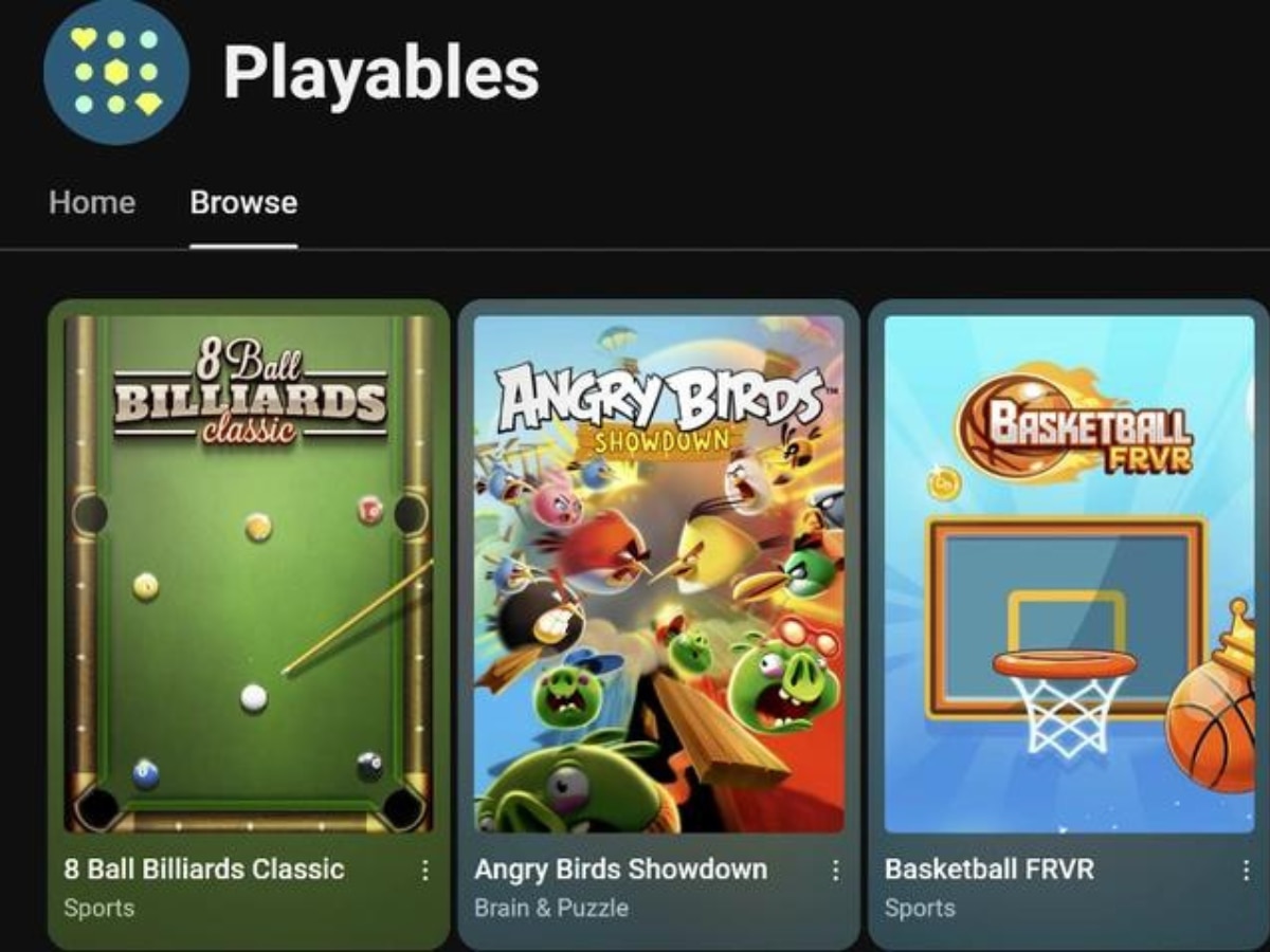 YouTube Playables: Google