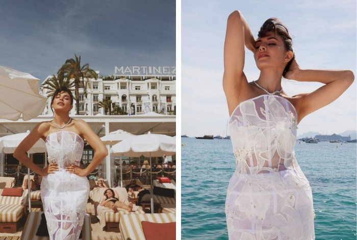 Cannes 2024: Jacqueline Fernandez Looks Like a Dream Come True in Avaro Figlio's White Outfit for Her Second Look - Vimarsana News