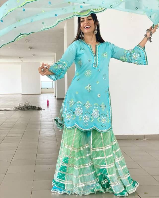 Hina Khan-Inspired 8 Sharara Sets For Carefree Bridesmaids