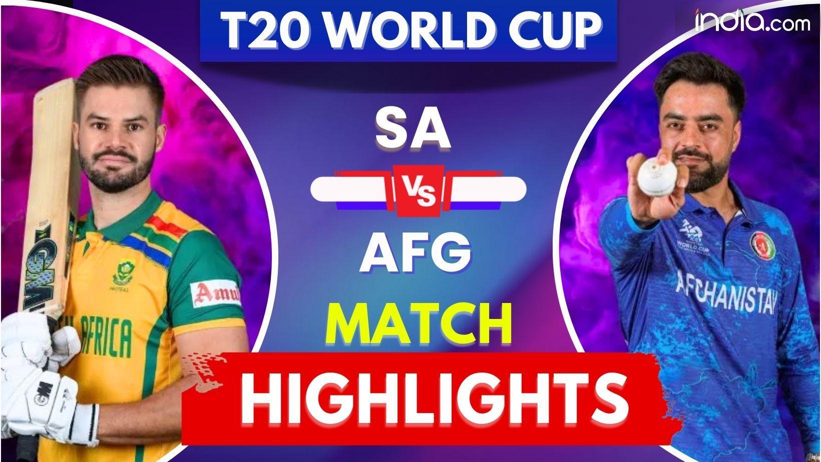 SA vs AFG Highlights, T20 World Cup 2024 SA beat AFG by 9 wickets in