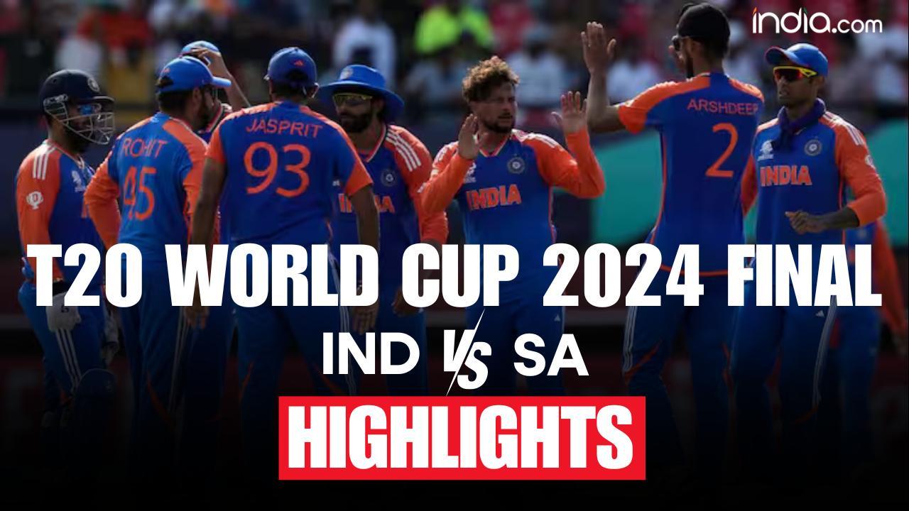 IND vs SA Final, T20 World Cup 2024, Match Highlights India win WC