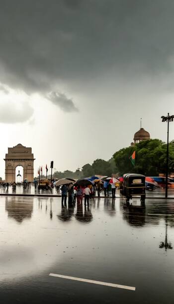 How Delhi City Looks During Monsoon Rains – Check AI Images