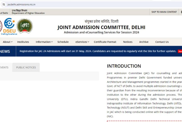 JAC Delhi Counselling Registration 2024 Underway; Check Application Fee, How to Apply