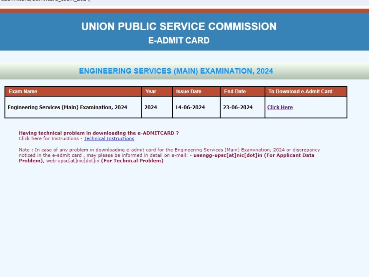 Upsc Ese Main Exam In Days Check Admit Card Reporting Time