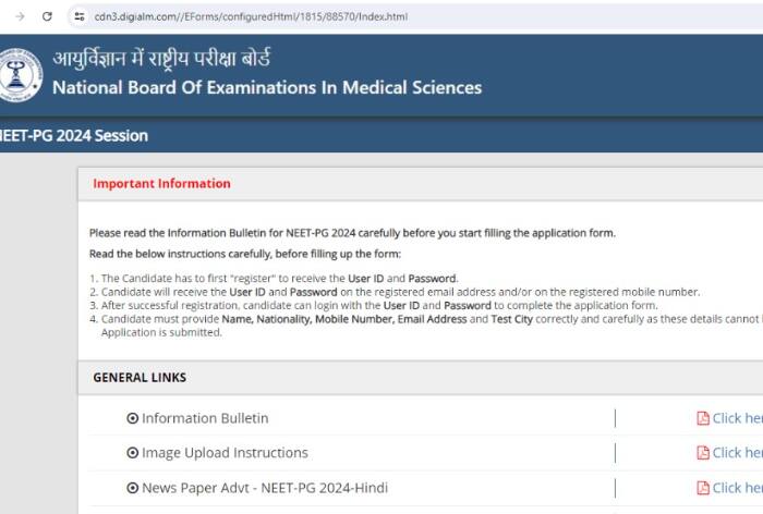 NEET PG 2024 Exam on June 23; Admit Card Expected Soon at natboard.edu.in