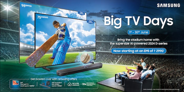 Samsung Unveils 'Big TV Days' Sale: Enhancing Cricket World Cup Experience