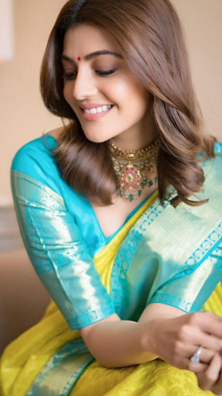 Kajal Aggarwal Inspired Trendy Saree And Blouse Designs For Your Indian ...