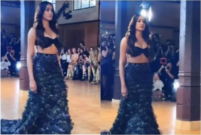 Janhvi Kapoor Weaves Magic as She Debuts at Paris Haute Couture Week 2024 in Holographic Mermaid Skirt and Bustier - WATCH