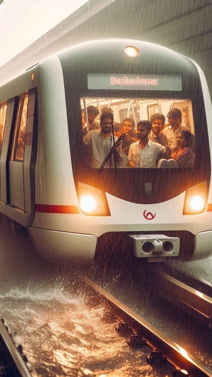 How Noida Metro Will Look in Heavy Rains – Imagine AI Images