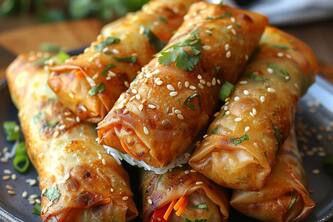 Learn How To Make Crispy Vegetarian Spring Rolls At Home