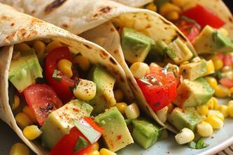 Try This Easy To Make Sweetcorn, Tomato, And Avocado Wrap For Lunch