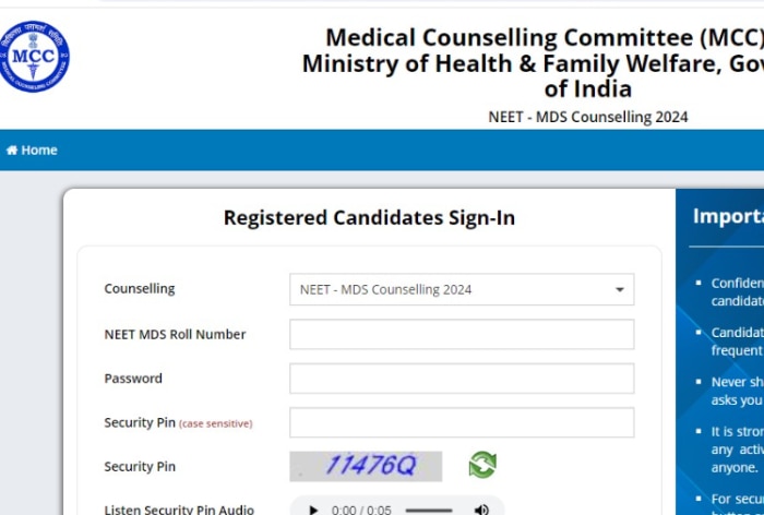 NEET MDS 2024 Counselling: MCC Round 1 Seat Allotment Result on This Date