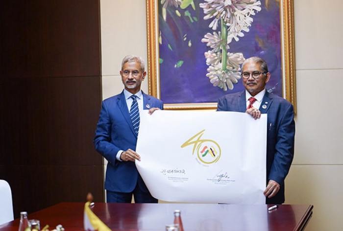 EAM Jaishankar launched the logo on 40 years of diplomatic relations with Brunei