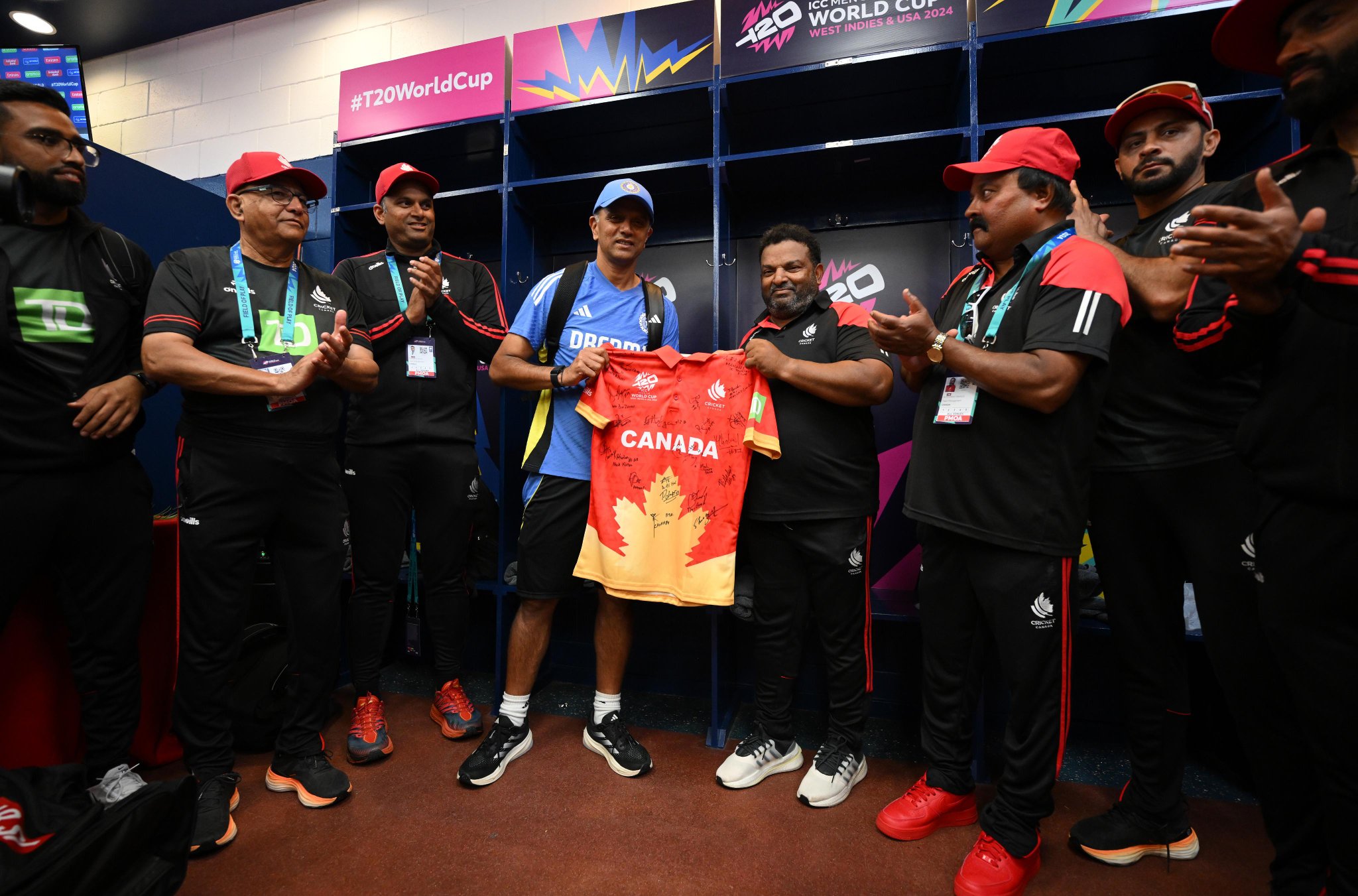 Virat Kohli meets Canada players, Virat Kohli on Canadian players, Rahul Dravid on Canada cricket, Jasprit Bumrah on Canada cricket, Canada cricket Association, Canada in T20 World Cup 2024, Jeremy Gordon, Jeremy Gordon in T20 World Cup 2024, 