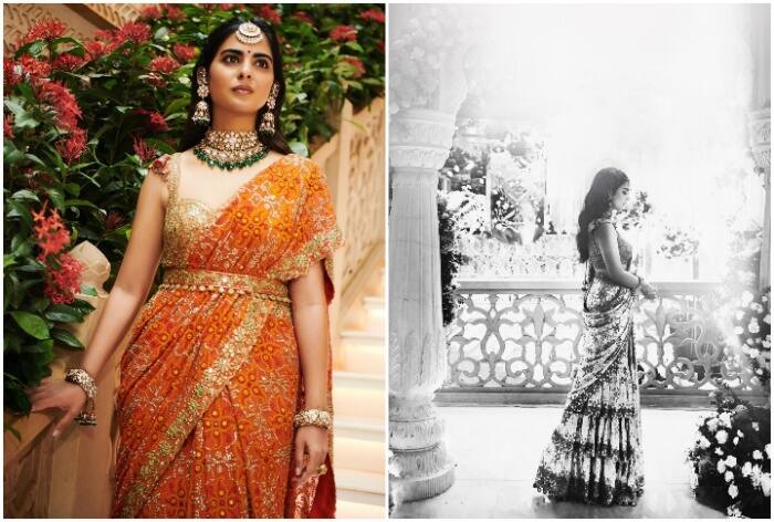 Isha Ambani Serves Steal-Worthy Ethnic Style in Toasted Orange Bandhani Designer Saree For Anant Ambani-Radhika Merchant's Pre-Wedding