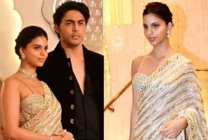 Suhana Khan Makes a Case For Sustainable Fashion as She Repeats Her Diwali Saree at Anant Ambani-Radhika Merchant's Wedding- Pics