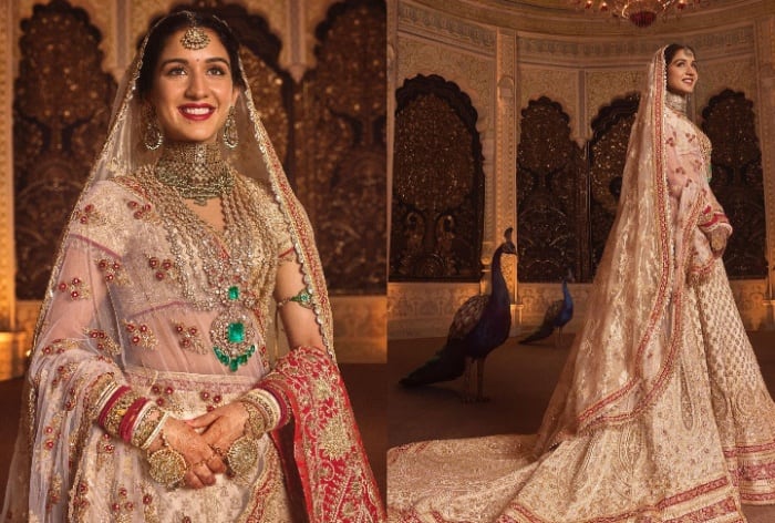 Bride Radhika Merchant Embodies Fairytale Glamour in Panetar-Inspired Red And White Majestic Lehenga- PICS