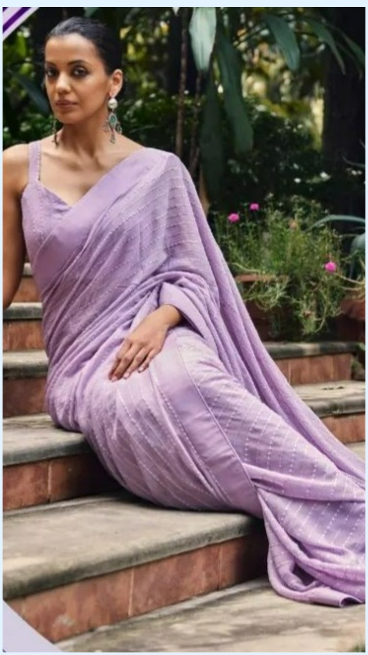 9 Mugdha Godse's Elegant Saree-Blouse Designs to Slay Every Occasion