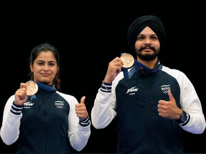 Manu Bhaker Sarabjot Singhs Shooting Bronze In Paris Ends Indias 96