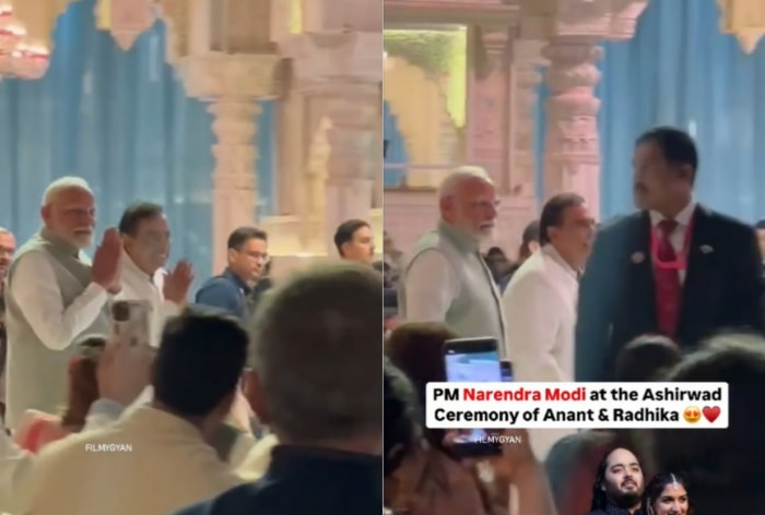 PM Narendra Modi Blesses Newlyweds⁩ Anant And Radhika; Mukesh Ambani Escorts Him Personally – WATCH