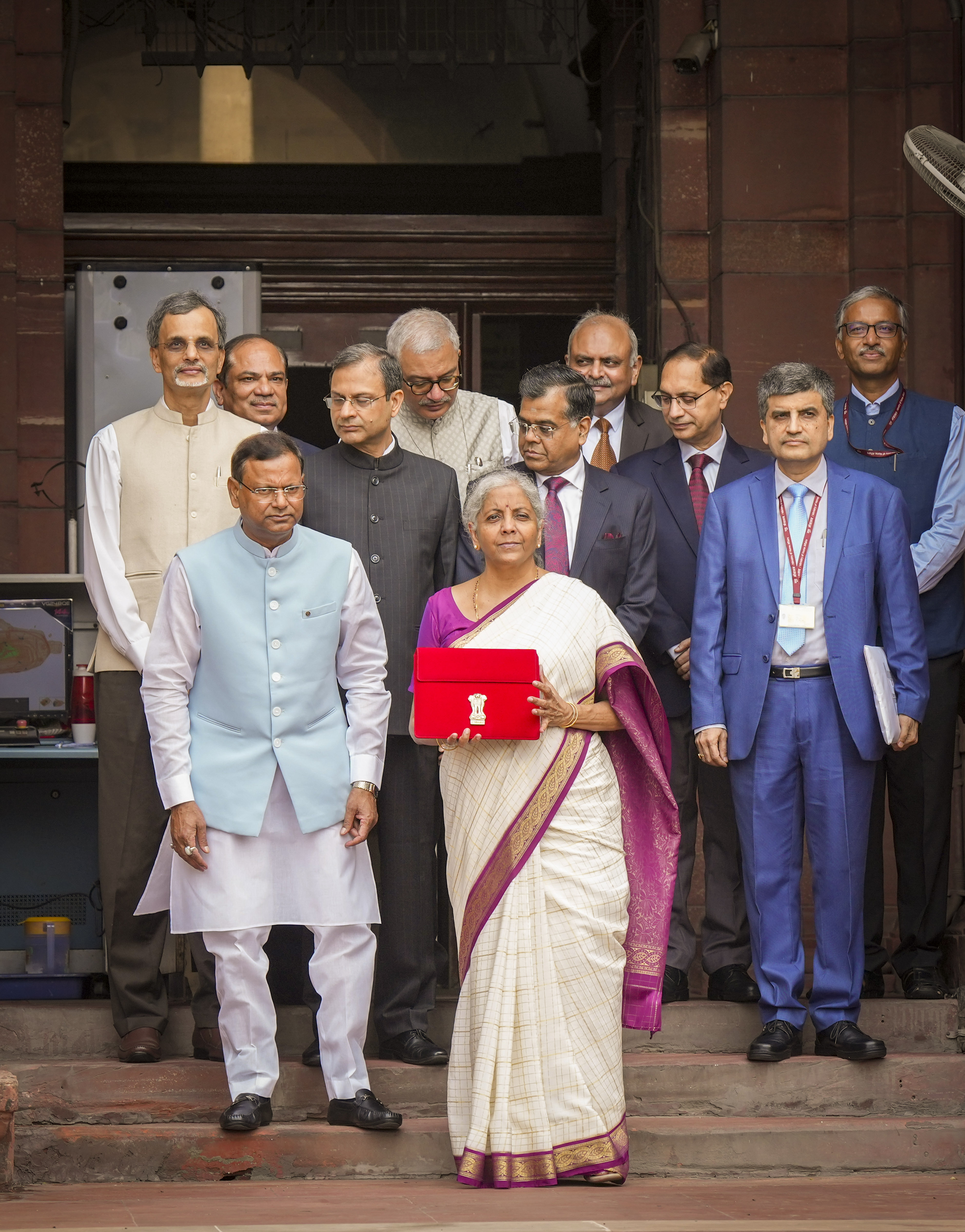 FM Nirmala Sitharaman poses ahead of presenting Union Budget 2024 (PTI)