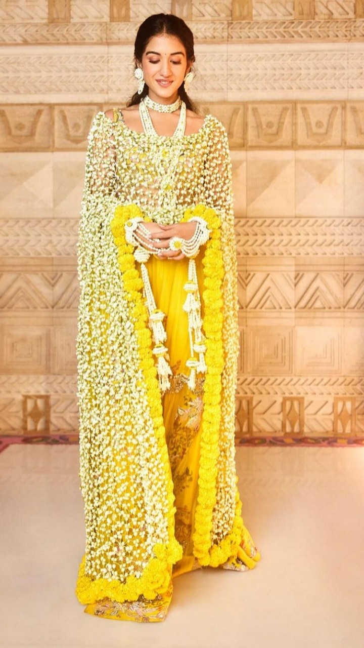 Bride-to-be Radhika Merchant Inspired Floral Lehenga For Haldi Ceremony