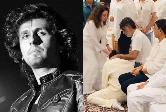 Sonu Nigam Cries Inconsolably at Tishaa Kumar’s Prayer Meet, Sits Near the Feet of Krishan Kumar- Watch