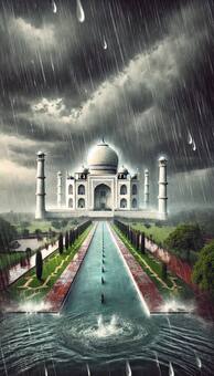 How Taj Mahal Agra Looks During Monsoon Rains - AI Images