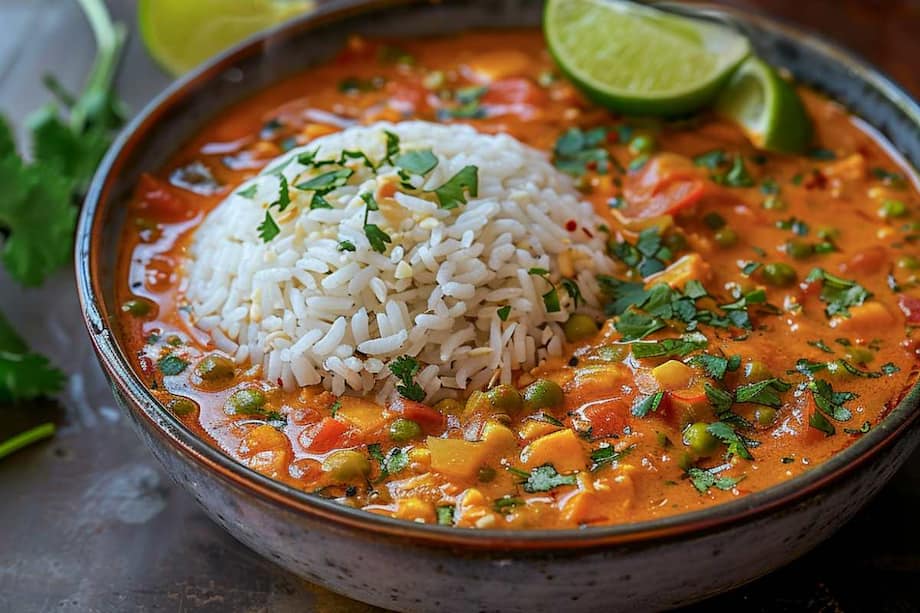 Quick And Easy Recipe For Thai Curry With Rice In 3 Steps
