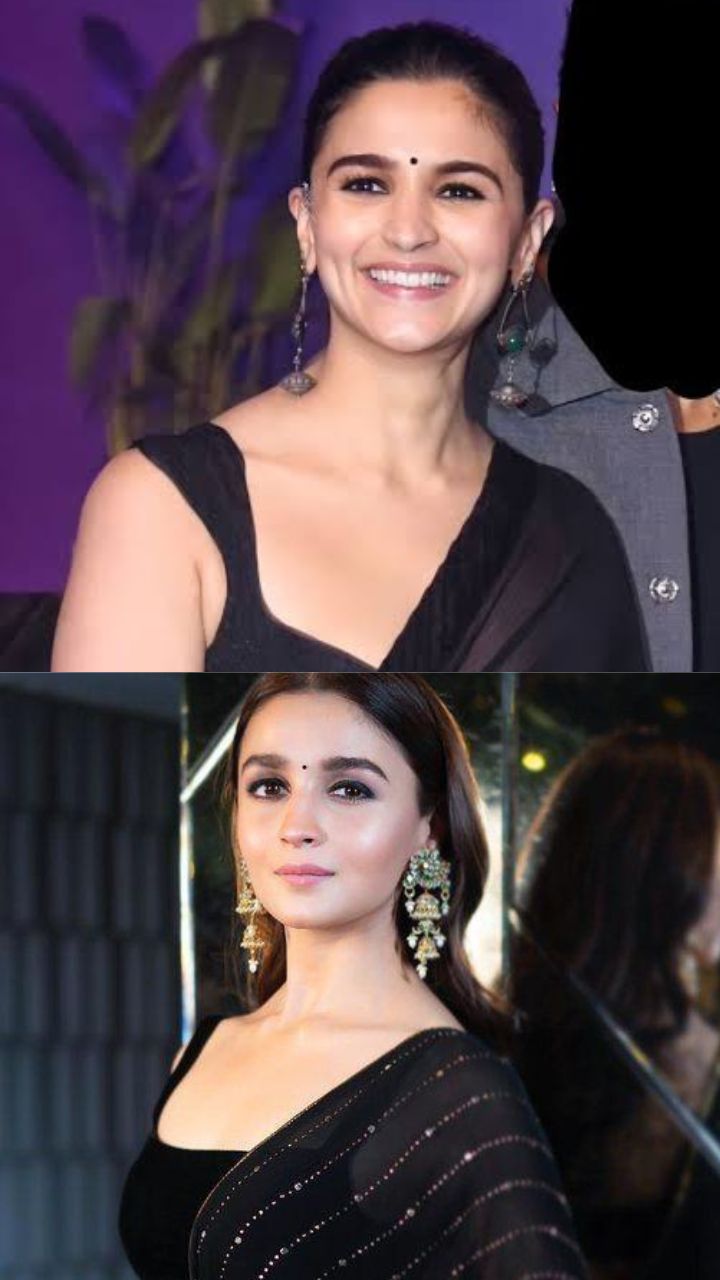 Black saris recommended by Alia Bhatt for a grand entrance