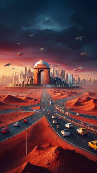 AI Imagines Delhi As a Martian City; Check Jaw-Dropping AI Images