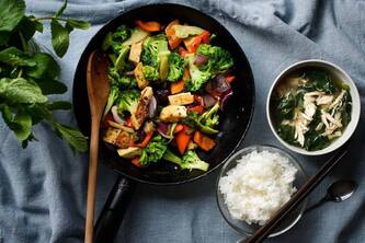 Try This Tofu Rice Bowl Recipe With Crispy Tofu And Savory Sauce